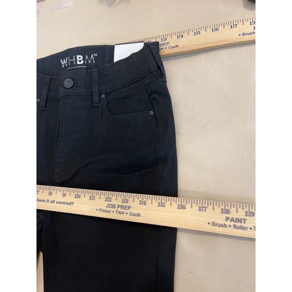 White House Black Market Jeans Women 00 Black Denim High Rise Slim Fit Old Money - Picture 5 of 7